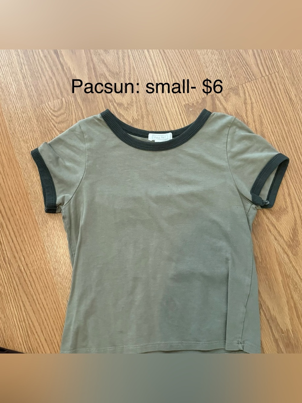 PacSun Olive Tee with Dark Trim